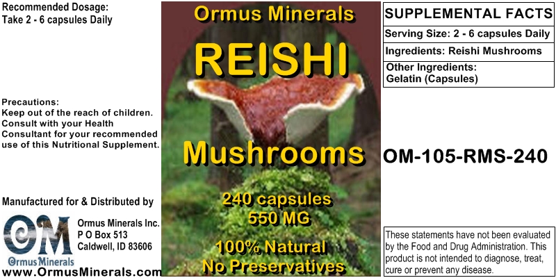 Reishi Mushrooms Caps